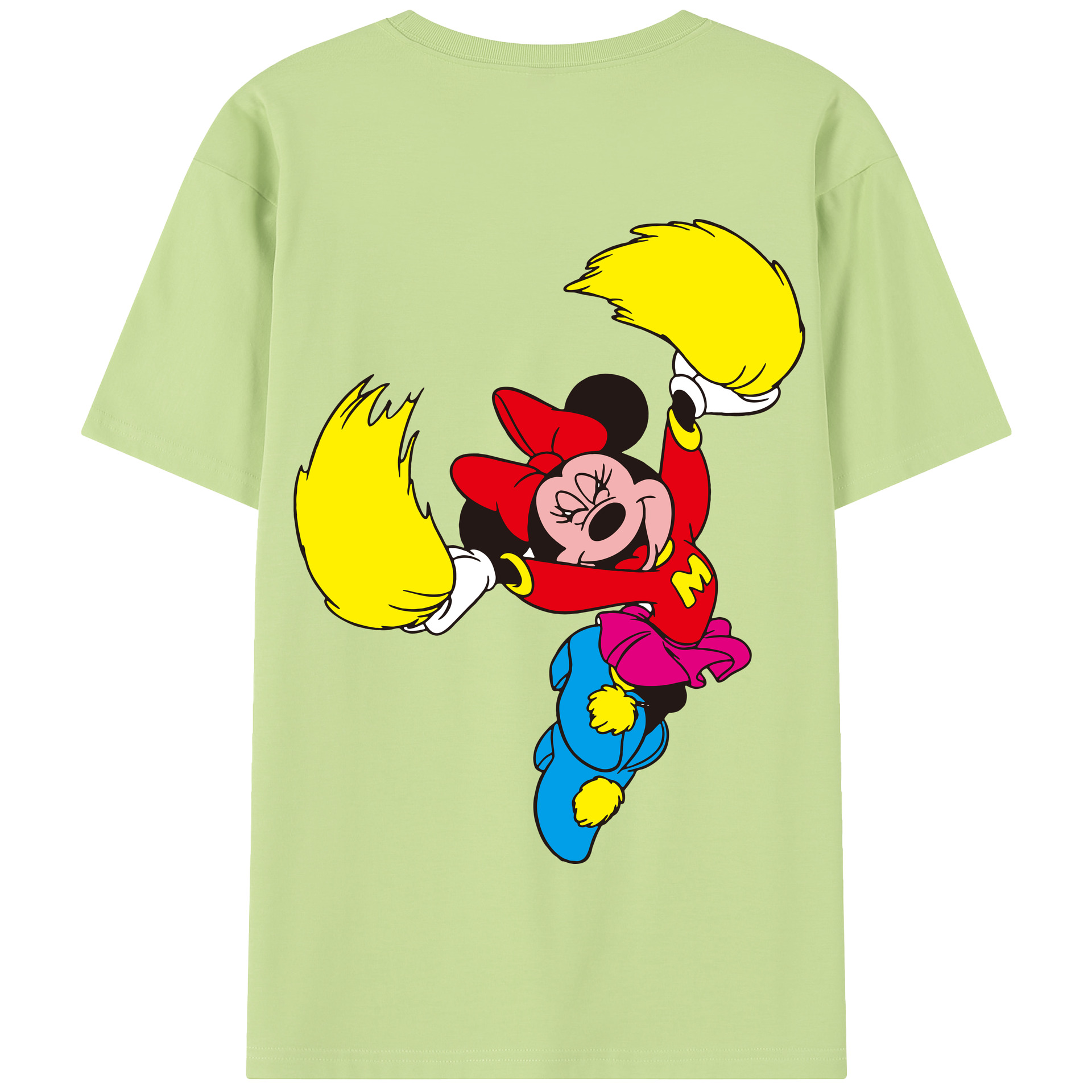 （画像用） ミッキーマウス Mickey Mouse 綿100％半袖Tシャツ（背面プリント）